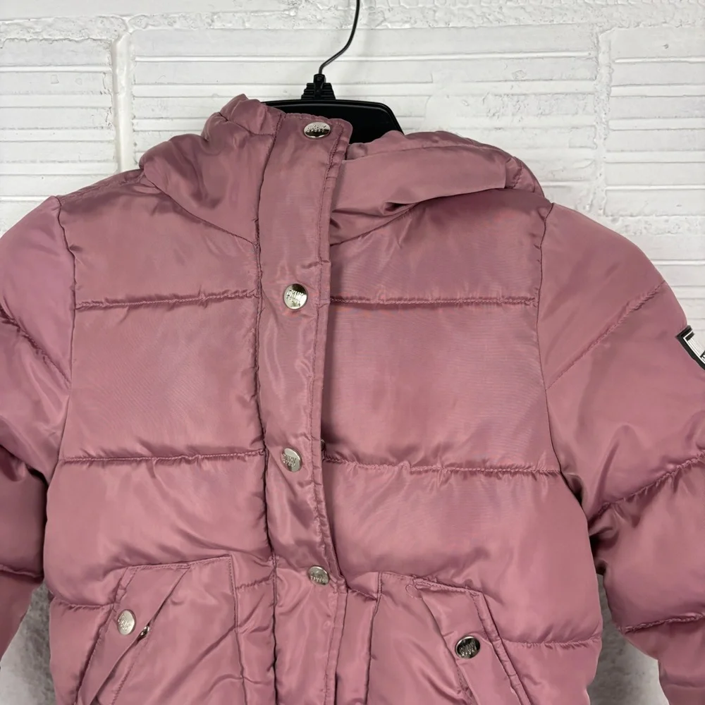 DKNY SPORT pale rose Pink Sherpa lined Puffer warm winter Jacket size 6X